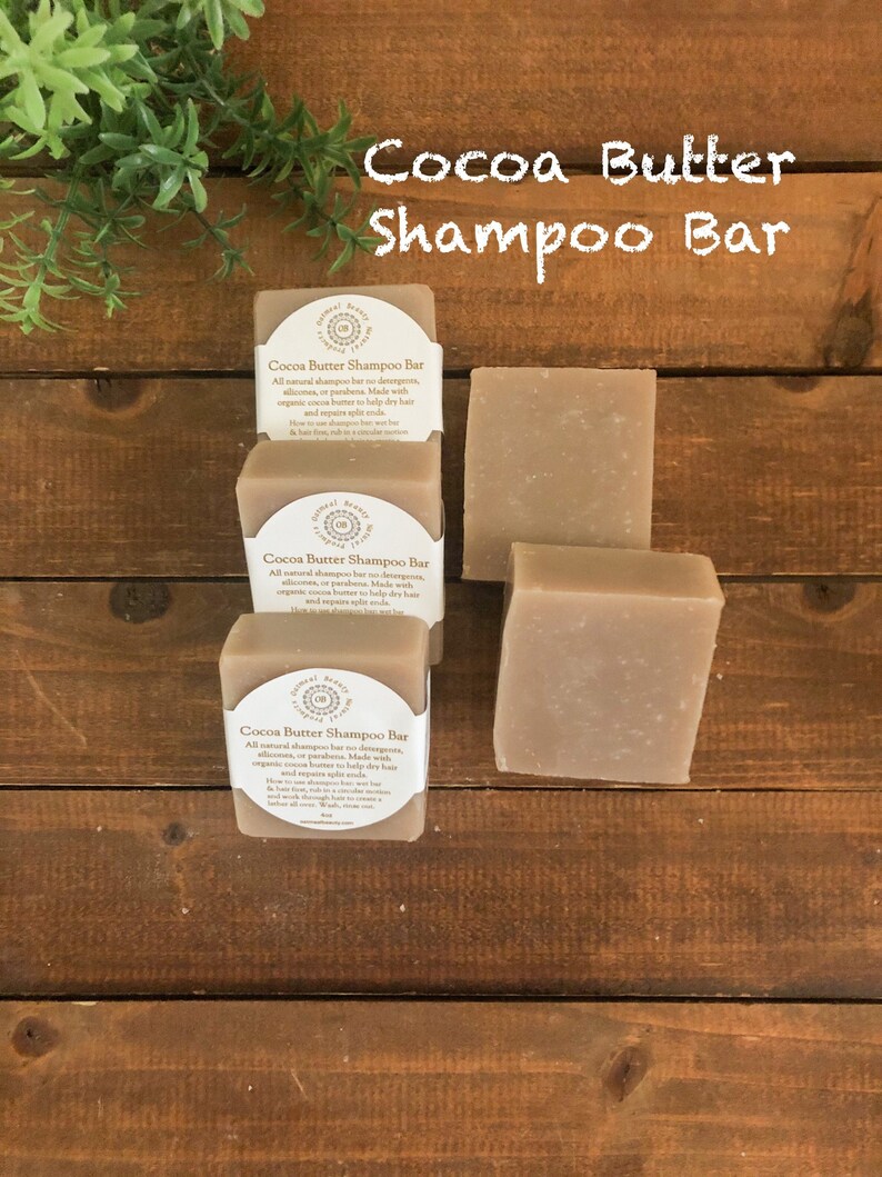 Cocoa Butter Shampoo Bar/Helps Dry Hair/ Repairs split Ends Etsy