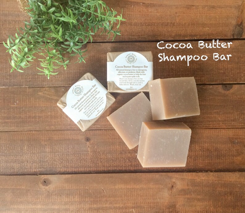 Cocoa Butter Shampoo Bar/Helps Dry Hair/ Repairs split Ends Etsy