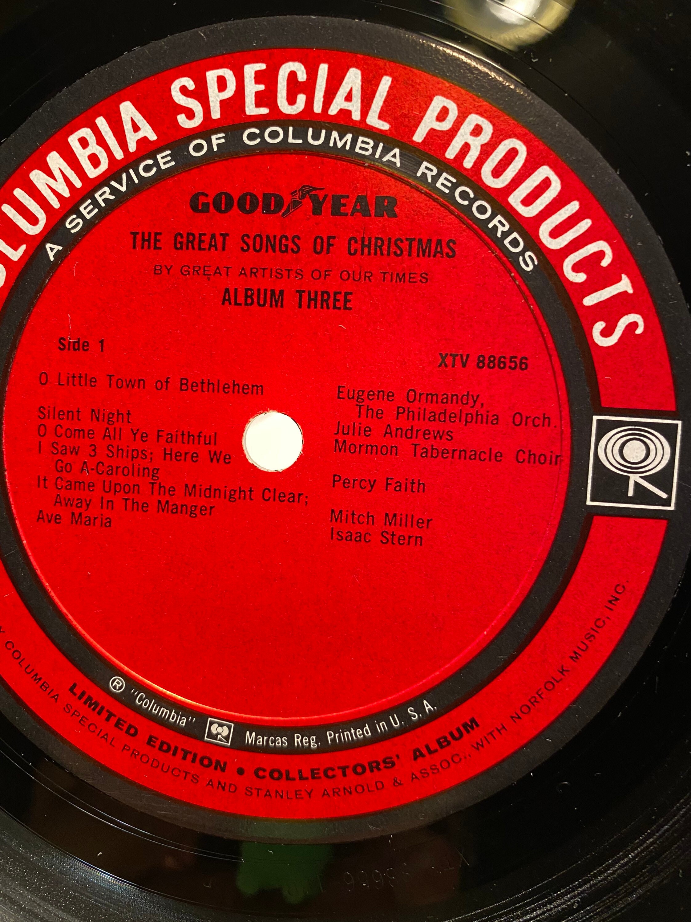 The Great Songs of Christmas Vinyl Record - 1963 Various Artists