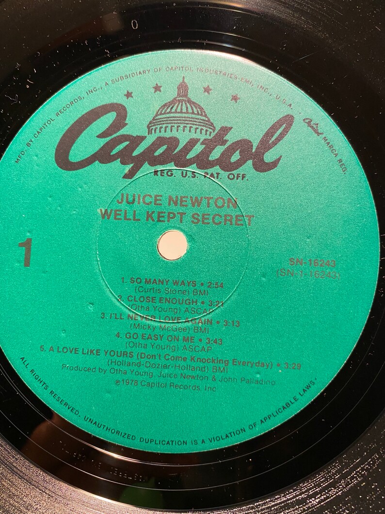 Juice Newton Well Kept Secret Par Otha Young 16243 record Etsy