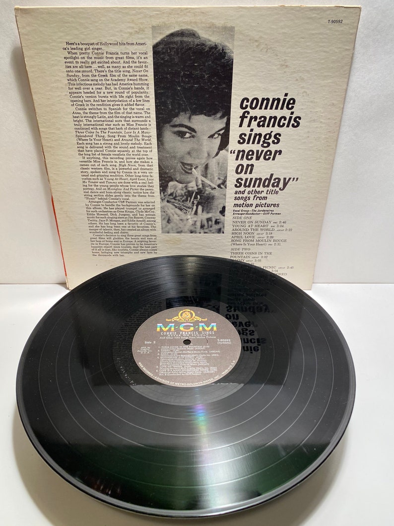 Connie Francis Sings Never On Sunday And Other Title Songs Etsy