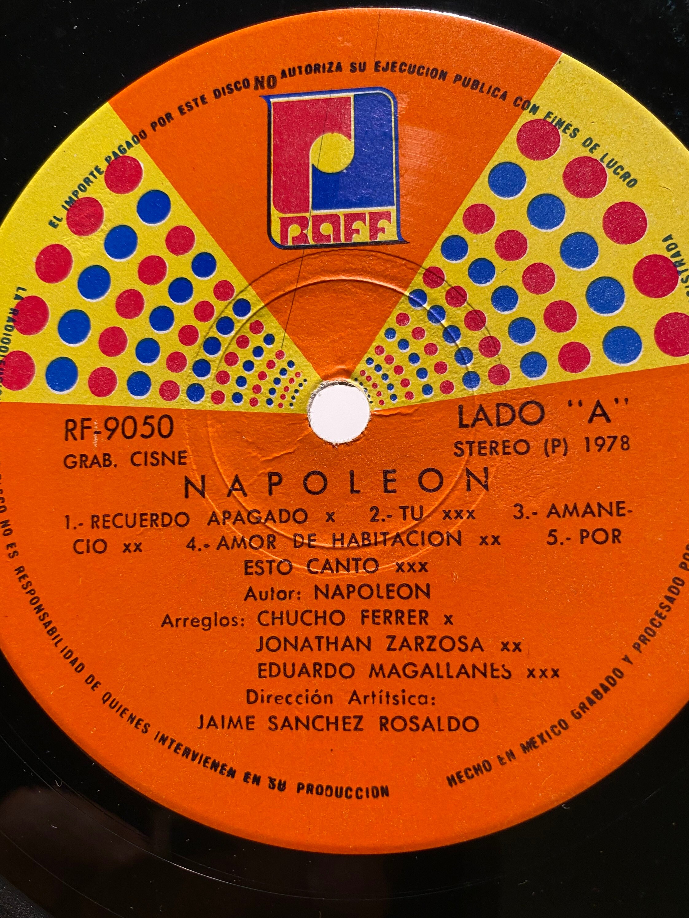 José María Napoleón - Napoleon La Vida 9050 Record 1978 Mexico - Etsy