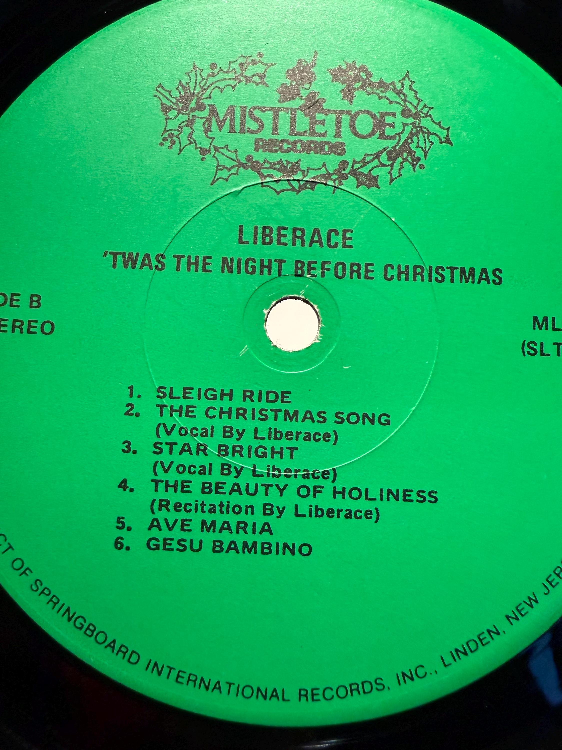 Vintage Liberace Christmas Record Album 