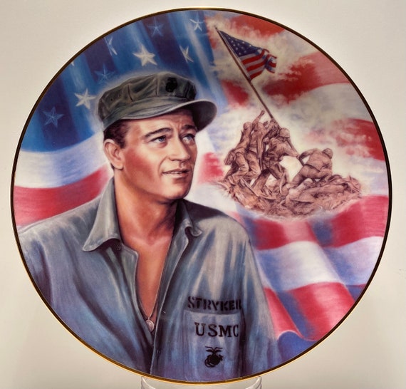 John Wayne Collectible Plate “Sands of Iwo Jima” by Ernst Company 1992