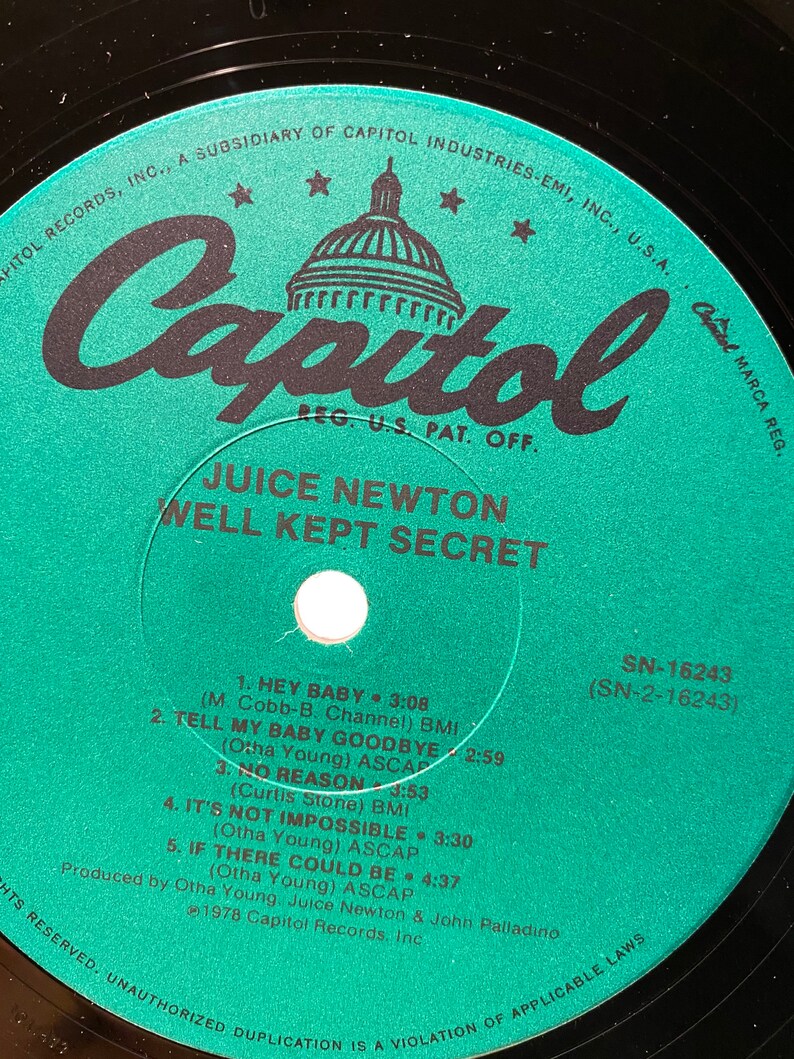 Juice Newton Well Kept Secret Par Otha Young 16243 record Etsy