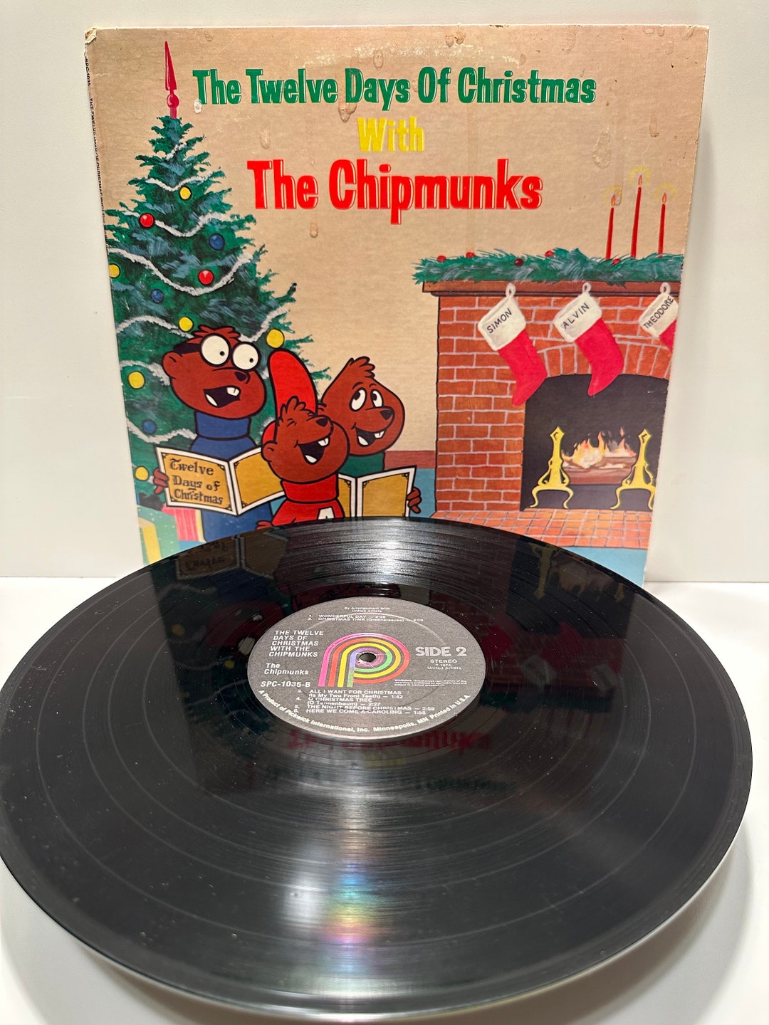 The Twelve Days of Christmas With the Chipmunks Wonderful Day Jingle Bells Rock 1035 Record 1962