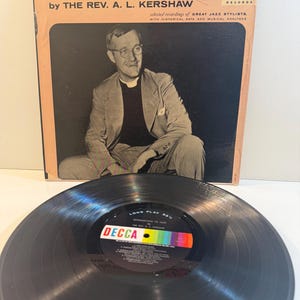 May include: Vintage vinyl record album titled "Introduction to Jazz" by The Rev. A. L. Kershaw. The album cover features a black and white photo of a man in a suit and glasses. The record label is visible.