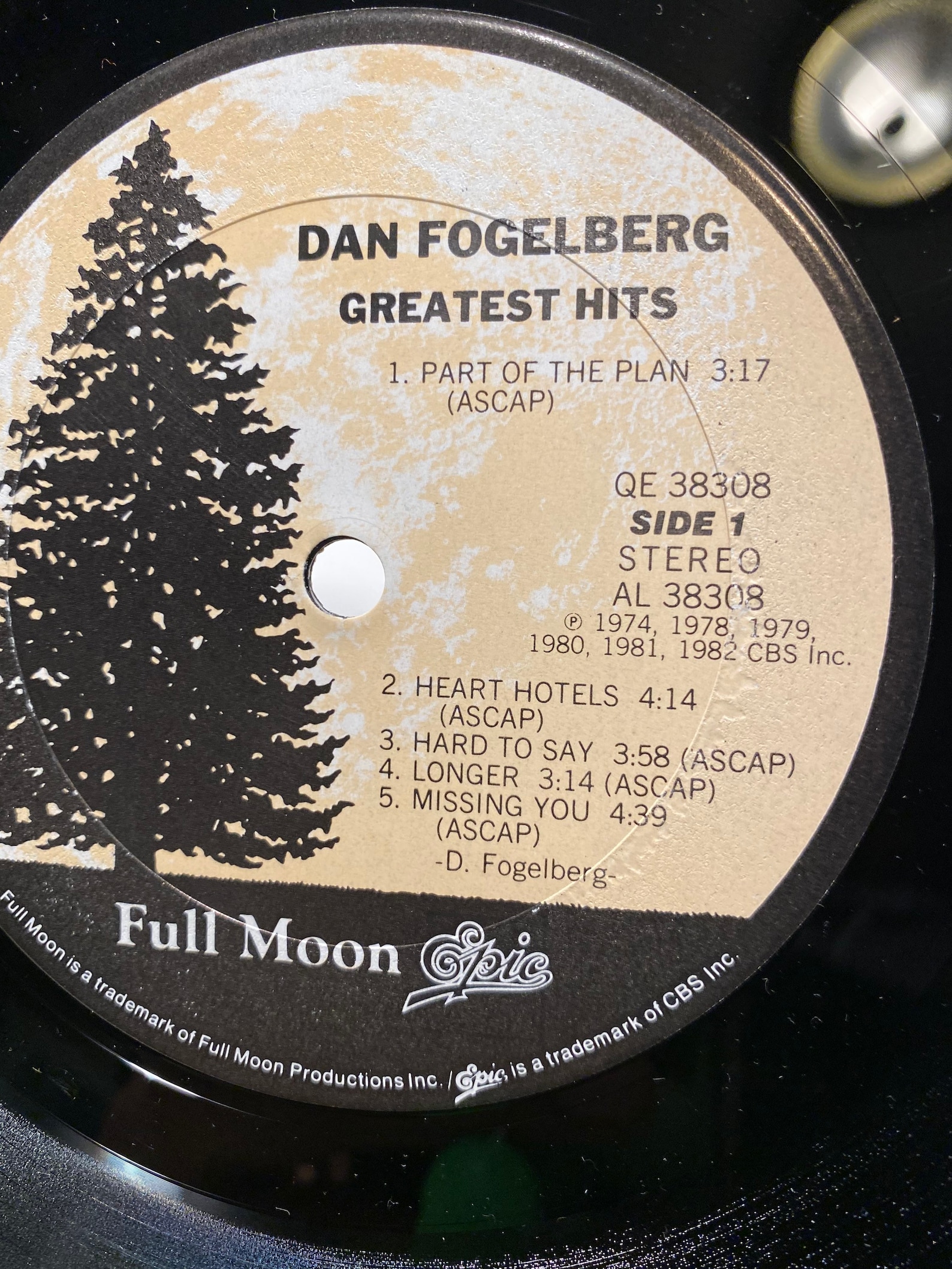 Dan Fogelberg Greatest Hits Part of the Plan 38308 Record Etsy