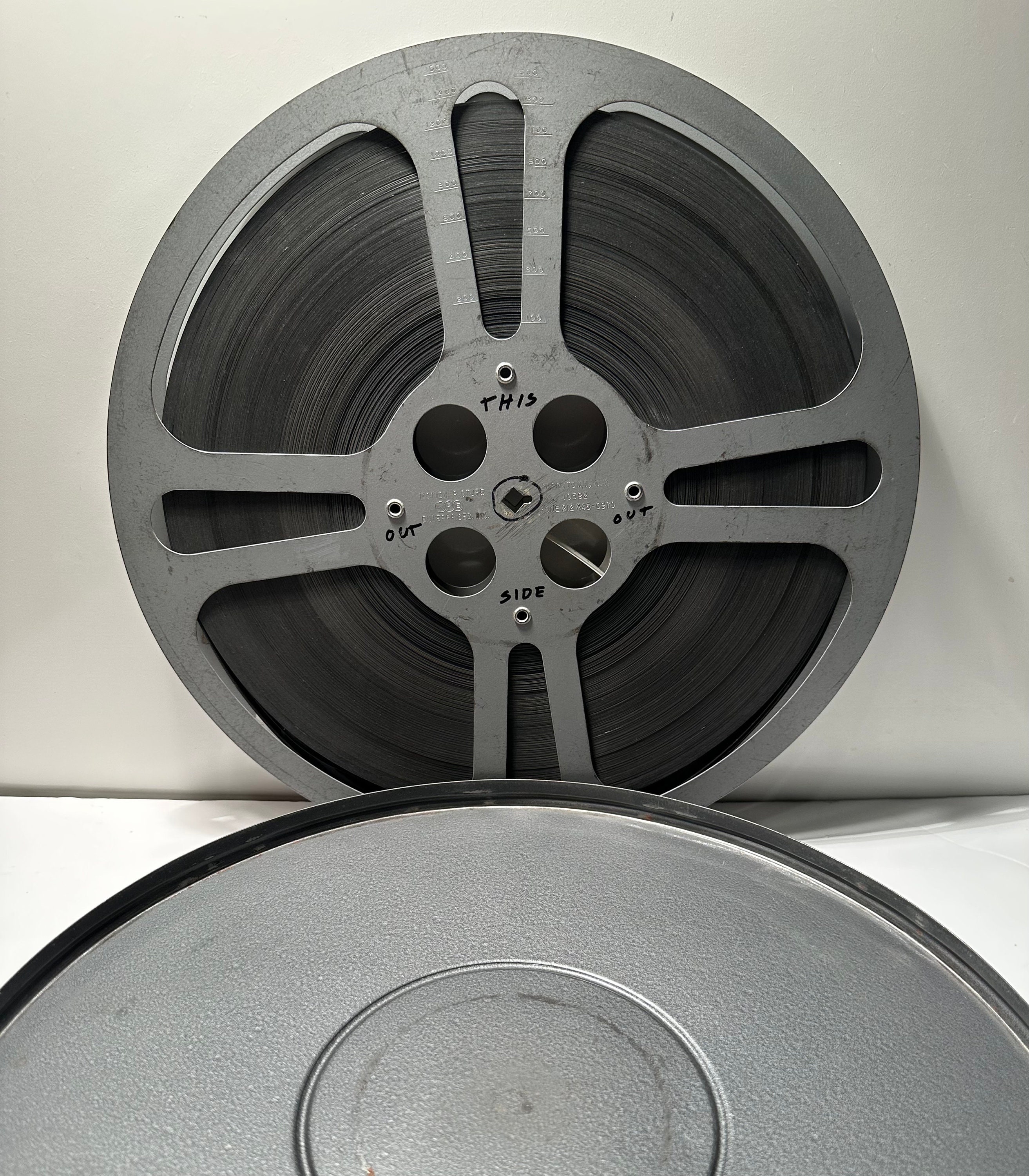 VTG 1600 Foot 16mm Metal Film Take Up Reel 13-3/4 Dia, Great for Film or  Decor