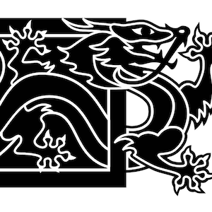 Wheel of Time Dragon Chapter Heading Icon Cross Stitch Pattern