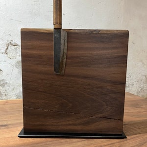 Knife holder plane tree smoked magnetic