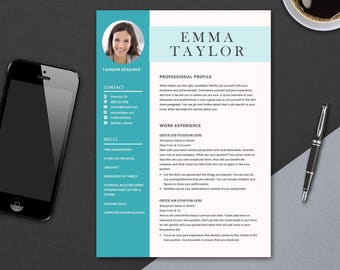cv template for microsoft word minimal resume design etsy