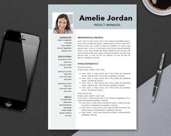 cv template for microsoft word minimal resume design etsy
