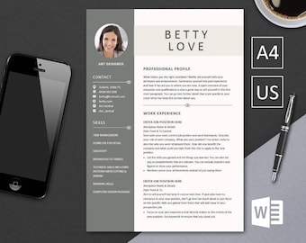 Resume Template With Cover Letter | Instant Download | Best CV Template ...