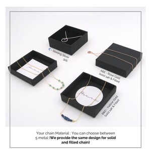 Sapphire Necklace Dainty Pendant: Natural Blue Gemstone Jewelry, Sterling Silver Chain (Adjustable Length, Gift) image 5