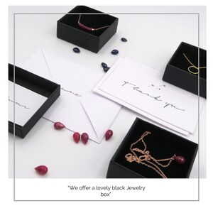 Layered Ruby Necklace Set: Rose Gold Hammered Disc, 14K Gold Filled Chains image 8