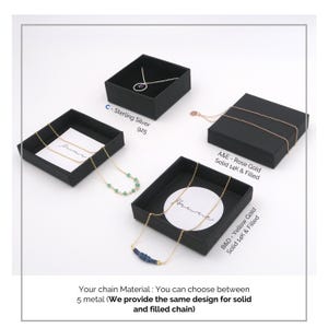 Collar con disco satélite en capas de oro rosa, chapado en oro de 14 quilates, hecho a mano en París imagen 6