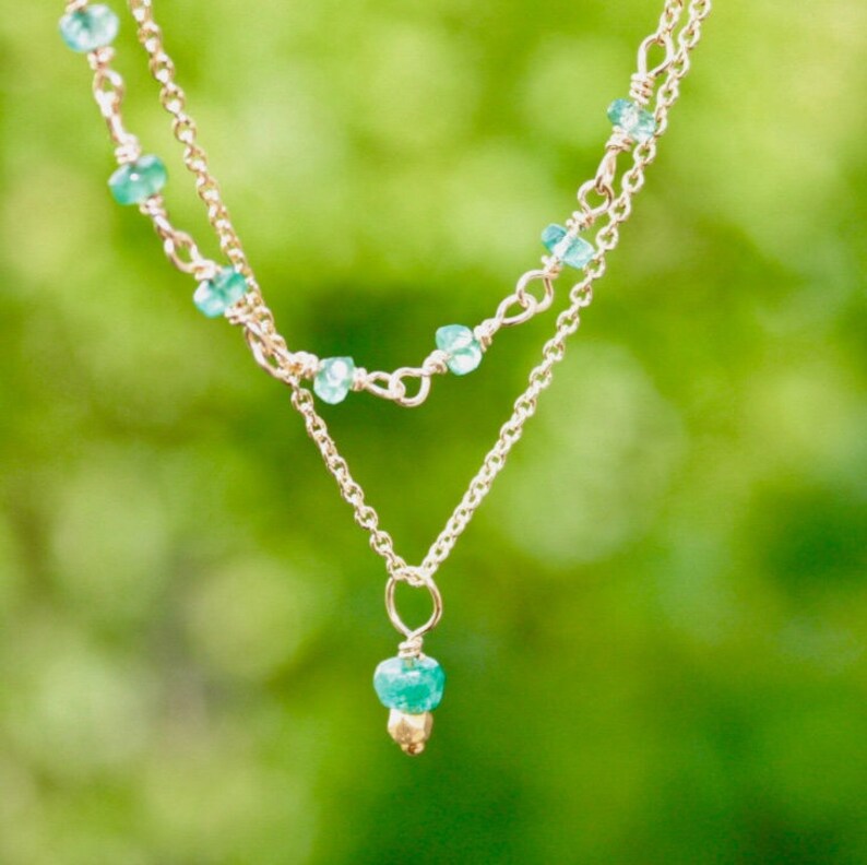 Layered emerald necklace Clearance