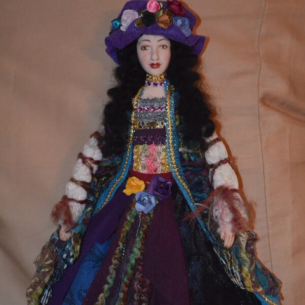 Polymer Clay Sculpt Dolls 15 to 16 inches Bendable Witches, Gypsies, Gothic, and More OOAK Artist Dolls