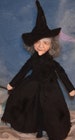 Dollhouse Doll Old Lady Witch 1.12 Scale Polymer Sculpt, Black Dress Custom Order Miniature Doll Black Clothing 