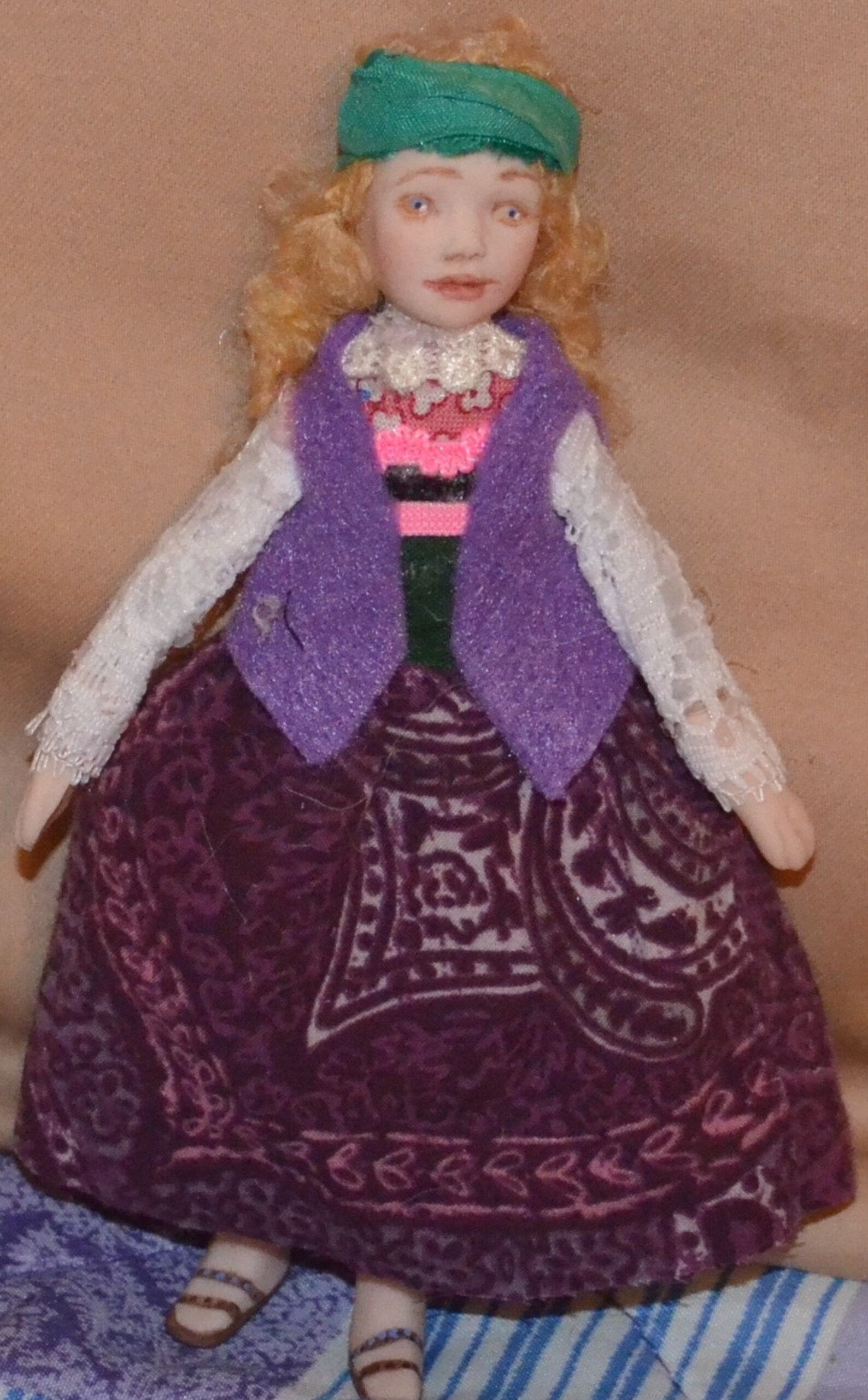 Dollhouse Doll Bohemian Hippie Girl Polymer Sculpt Custom - Etsy