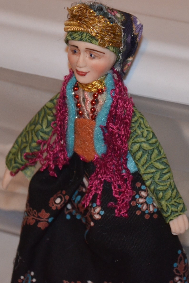 Dollhouse Doll Gypsy Woman Polymer Clay Sculpt 1.12 Scale - Etsy