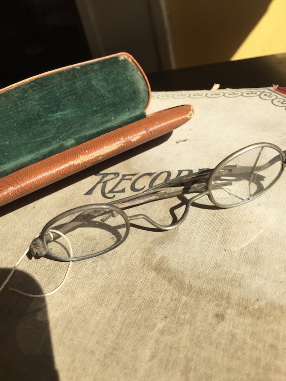 Antique Civil War era spectacles