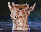 Aromal lamp, fragrance lamp, incense, wind light, ceramic, hand-modeled quot forest light quot