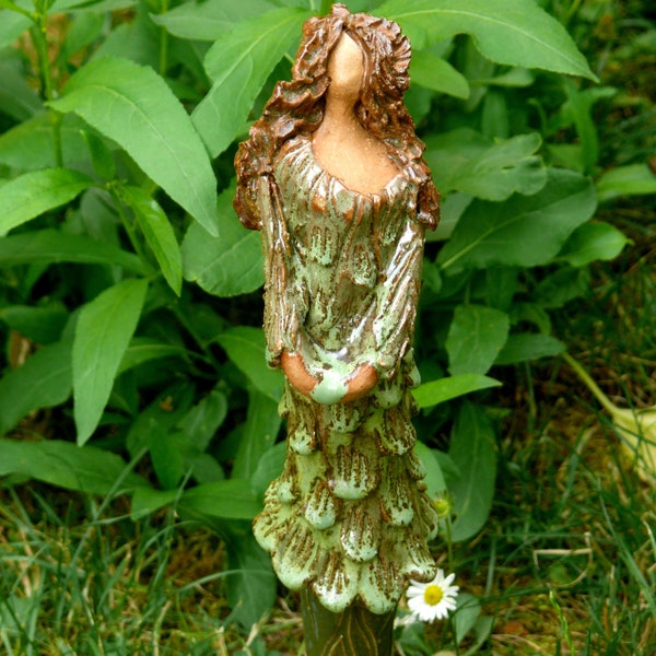 mystical ceramic figure nymph forest nymph Celtic mythology sculpture ceramic hand-modeled unique piece