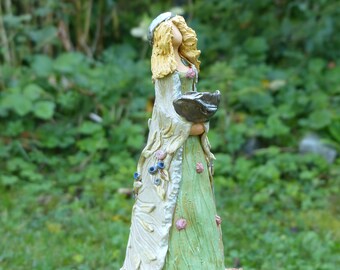 Sculpture Ceramic Goddess Altar Figurine Ritual Circle Wicca paganart "Bleudewedd"  hand-sculpted  ceramic art