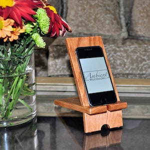 iPhone Stand, iPad Stand, Wood Stand, Wood Smartphone Stand, Wooden Dock, Table Stand, Docking Station, Gift, Rustic
