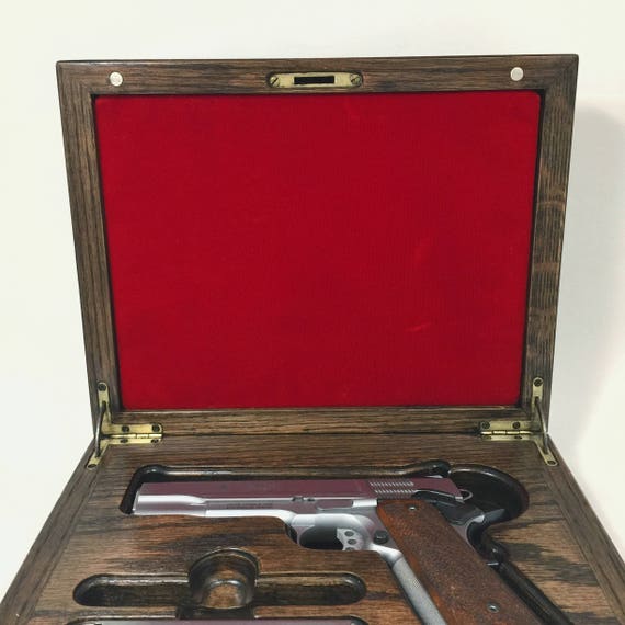 Custom Gun Box, Wood Box, Oad Wood Box, Brown Box, Box, Wood, Gun Box, Gun  Case, Custom Gun Case, Gift, Men, 1911, S&W, Brown Box, Case 