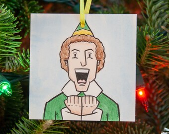 Buddy the Elf Christmas Tree Ornament - Hand Painted