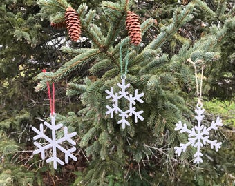 Snowflake Ornaments - set of 3