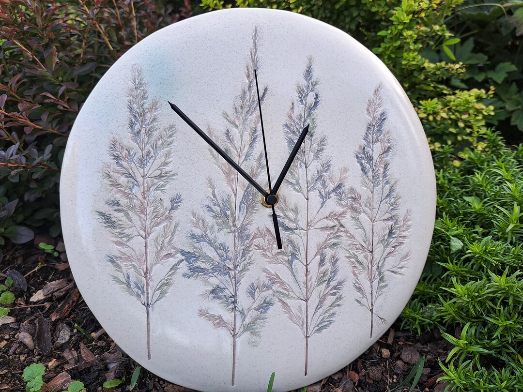 Pottery Wall Clock, Unusual Home Decor, Handmade Ceramic Clock