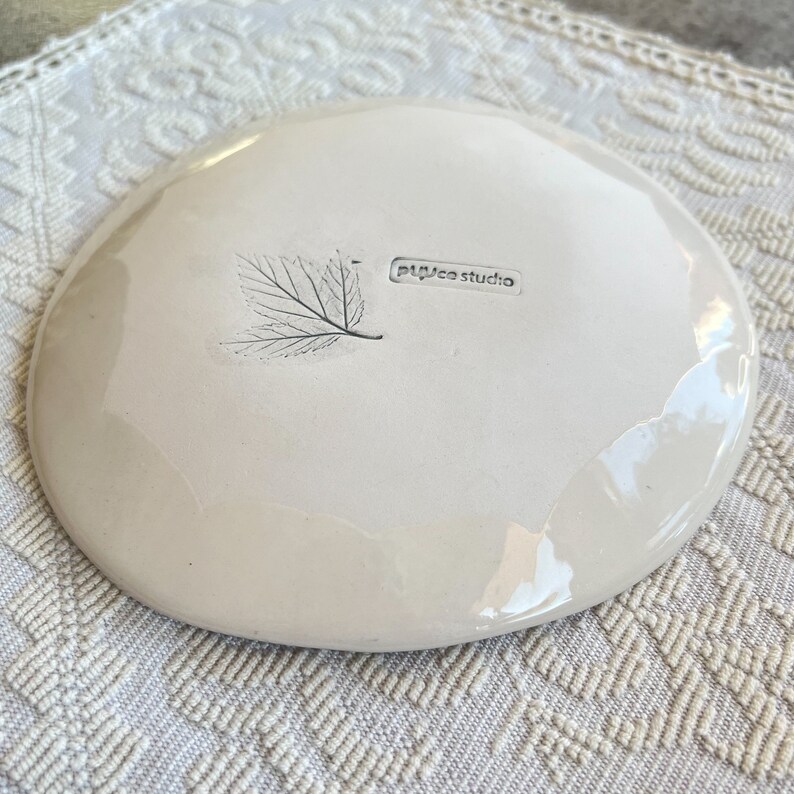 Ceramic Decorative Serving Dish, Botanical Plate, Kitchen Table Decor