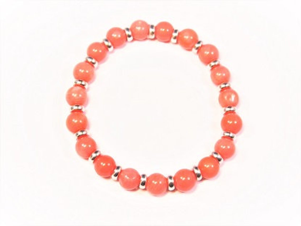 Natural Coral Bracelet Etsy