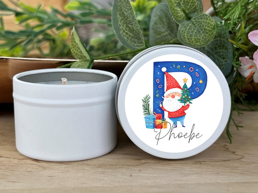 PERSONALISED Christmas Candles | Petite 2oz Soy Candle Tins | Stocking ...