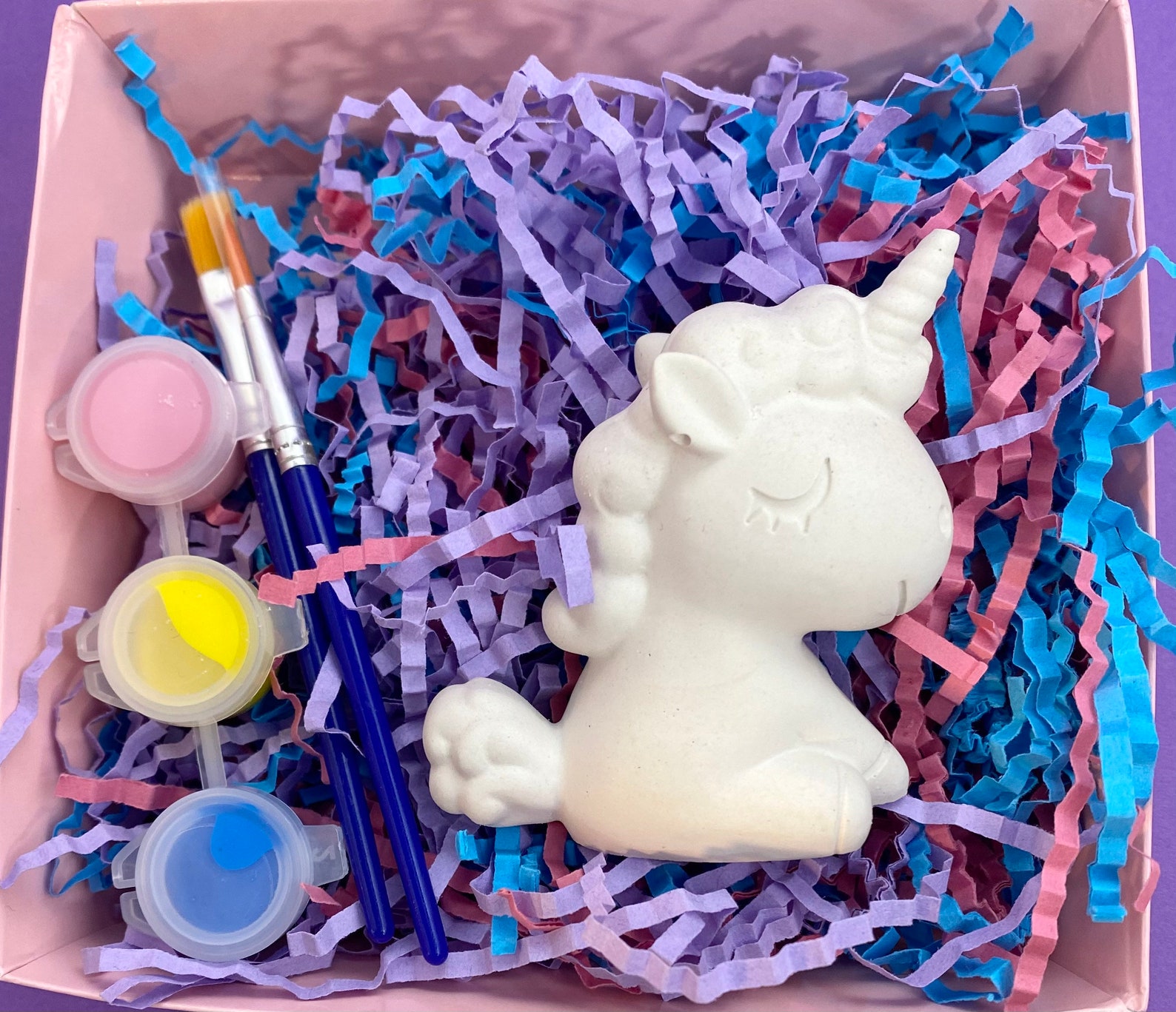 Unicorn Party Favors Unicorn Paint Kit Unicorn Craft Etsy