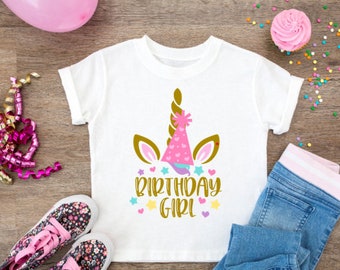 Unicorn T-Shirt, Girls Unicorn Birthday Shirt, Unicorn Shirt, Unicorn Birthday, Birthday Outfit, Cute Unicorn Shirt, Toddler Birthday Shirt