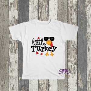 Little Turkey T-Shirt, Youth Thanksgiving Shirt, Thanksgiving Bodysuit, Toddler Thanksgiving Tshirt, Little Boy shirt, Toddler Fall Shirt