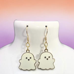 Halloween Ghost Earrings, Halloween Dangle Earrings, Ghost Dangle Earrings