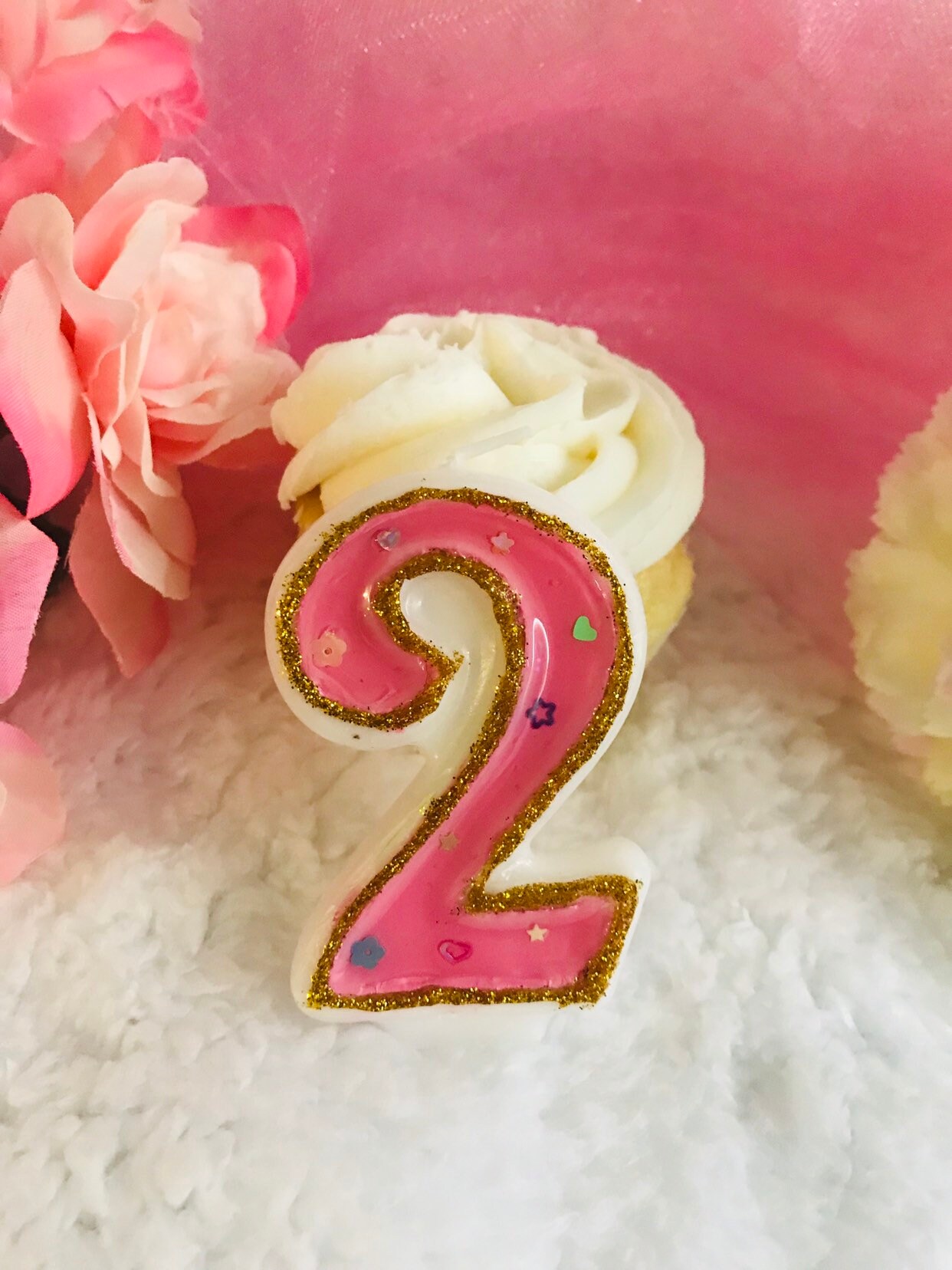 Birthday Candle Pink and Gold Candle or ANY THEME Age Etsy