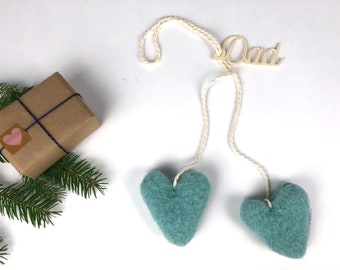 Personalized Gifts Tag for stocking with hearts for your Valentine .