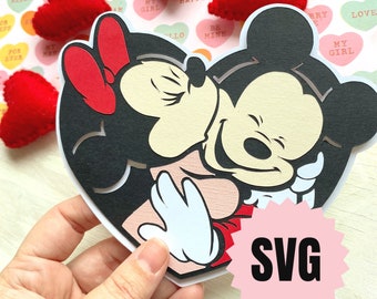 Mouse Valentines SVG - Digital Cut File for Cricut  and Silhouette Machines