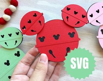 Mickey Jingle Bell SVG - fichier numérique en couches - Silhouette Cricut Glowforge