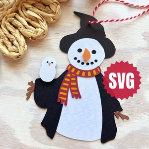 Zauberer Schneemann SVG - Digitale Schnittdatei für Cricut Silhouette Glowforge