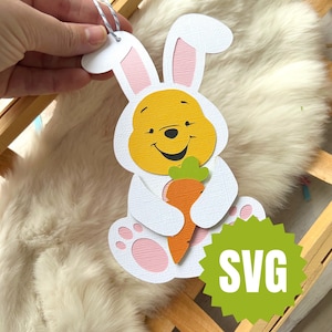 Winnie The Pooh Coniglio SVG - File di taglio Cricut o Silhouette - Glowforge
