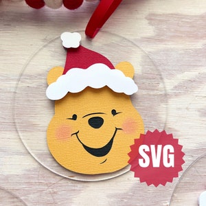 Winnie the Pooh Christmas SVG - Archivo de corte digital para Cricut Silhouette Glowforge