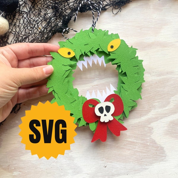 Nightmare Wreath Cut File - Nightmare Before Christmas SVG - Cricut and Silhouette